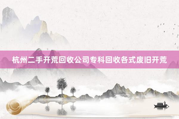 杭州二手开荒回收公司专科回收各式废旧开荒